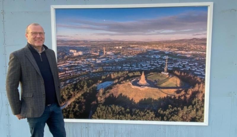 Councillor Mark Flynn reveals new aerial images exhibition at Dundee Waterfront
