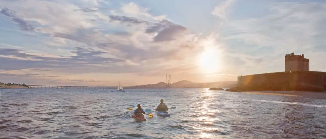 Kayakers on the Tay, Broughty Ferry