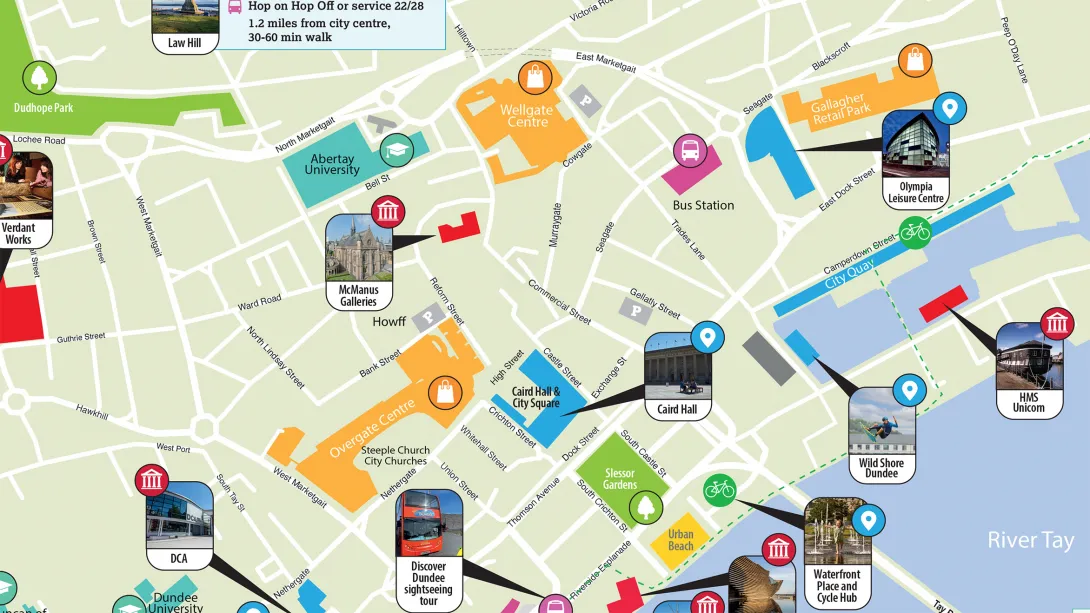 Map of Dundee City Centre